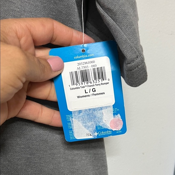 Columbia Women's Trek French Terry Romper, City Grey Heather, Large - Picture 5 of 10